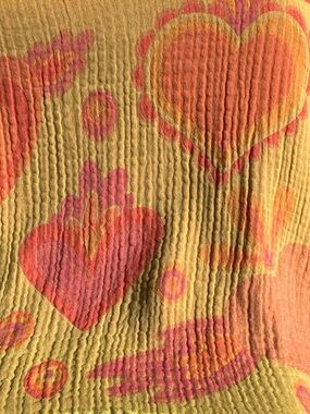 NEON COAST Dorm Life Heart Woven Textile Set (2) FLiPSiDE Loom Weave 78” XLong